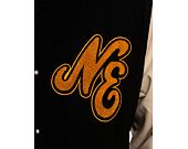 Bunda New Era Script Logo Varsity Jacket Black / Off White