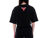 Dámské Triko New Era NBA Team Wordmark Crop Tee Chicago Bulls - Black / White