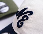 Kšiltovka New Era 9TWENTY Linen Script  - White / Navy