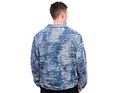 Bunda Karl Kani - Og K Distress Camo Os Denim Jacket - medium blue
