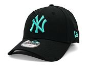 Kšiltovka New Era - MLB League Essential 9FORTY - NY Yankees - Black / Teal