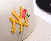 Kšiltovka New Era - MLB Floral 9FIFTY - NY Yankees - Stone / Yellow