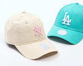 Dámská Kšiltovka New Era - MLB Contrast Stitch 9TWENTY - NY Yankees - Cream / Pink