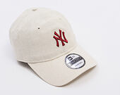 Kšiltovka New Era - MLB Linen 9TWENTY - NY Yankees - Stone / Cherry