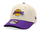 Dětská Kšiltovka New Era - NBA Color Block 9FORTY - LA Lakers - Stone / Purple