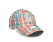Dámská Kšiltovka New Era - MLB Check 9FORTY - NY Yankees - Pink Lift / White
