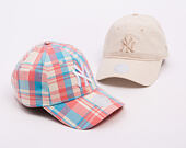 Dámská Kšiltovka New Era - MLB Check 9FORTY - NY Yankees - Pink Lift / White