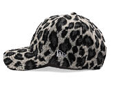 Dámská Kšiltovka New Era - MLB Cosy Animal - Snow Leopard Fleece 9FORTY - LA Dodgers - Grey / Black