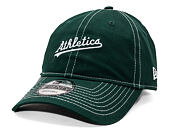 Kšiltovka New Era - MLB Contrast Stitch 9TWENTY - Oakland Athletics - Dark Green / White