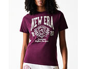 Dámské Triko New Era - Crest Tee Regular - Burgundy