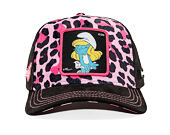 Kšiltovka Capslab - Smurfs Trucker - Leopard Icon - Black / Pink