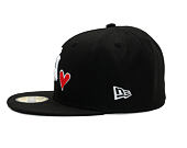 Kšiltovka New Era - MLB Team Heart 59FIFTY - NY Yankees - Black / Scarlet