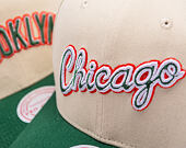 Kšiltovka Mitchell & Ness - Green Orange Pro Crown - Chicago Bulls - Sand/Green
