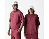 Triko New Era - Branded Washed Oversized Tee - Burgundy
