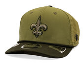 Kšiltovka New Era - NFL25 "Salute to Service" - 9SEVENTY Stretch-Snap - New Orleans Saints