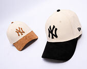 Dámská Kšiltovka New Era - MLB Faux Suede 9FORTY - NY Yankees - Cream / Black