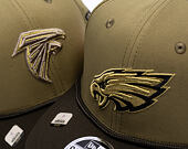 Kšiltovka New Era - NFL25 "Salute to Service" - 9SEVENTY Stretch-Snap - Philadelphia Eagles