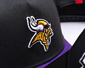 Kšiltovka New Era - NFL Charcoal Drop 9FORTY A-Frame - Minnesota Vikings - Steel Clouds / Purple