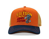Kšiltovka Stetson - Trucker Cap Piston - Navy/Burned Orange
