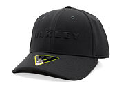 Kšiltovka Oakley - Bark Embossed Hat - Pitch Black/Flame Red