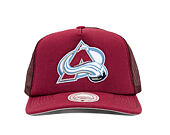 Kšiltovka Mitchell & Ness - Colorado Avalanche - Evergreen Trucker - Maroon