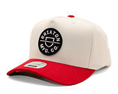 Kšiltovka Brixton - Crest MP Snapback - Off White/Rush