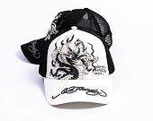 Kšiltovka Ed Hardy - Mono Giant Dragon Twill Front Mesh Trucker - White/Black