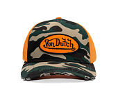 Kšiltovka Von Dutch - Trucker - Classic Logo Camo/Orange