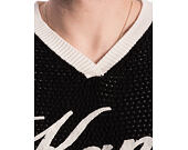 Triko Karl Kani - Cursive Varsity Crochet Boxy T-Shirt - Black