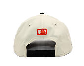 Kšiltovka New Era - MLB Side Script 9FORTY M-CROWN - NY Mets - Cream / Black