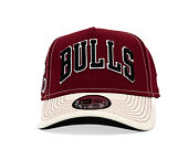 Kšiltovka New Era - NBA City Icon 9FORTY A-Frame - Chicago Bulls - Cardinal / Cream