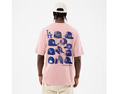 Triko New Era - MLB Cap Graphic Oversized Tee - LA Dodgers - Pink Rouge