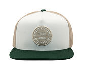 Kšiltovka Brixton - Oath Mp Trucker Hat - Off White/Primal Green/Sand