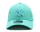 Kšiltovka New Era - MLB League Essential 9FORTY - NY Yankees - Green / Sky Blue