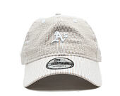 Kšiltovka New Era - MLB Seersucker 9TWENTY - Oakland Athletics - Stone / White