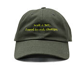Kšiltovka 8by8 - Dadcap - "Wait a sec, I need to ask chatGPT" - Army/ Volt Yellow