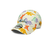 Dětská Kšiltovka New Era - Branded All-Over Dino Print 9FORTY - Cream