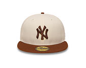 Kšiltovka New Era - MLB League Essential 59FIFTY - NY Yankees - Cream / Deep Auburn