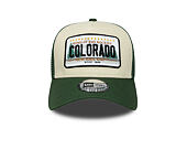 Kšiltovka New Era - Branded Licence Plate 9FORTY A-Frame Trucker - Cilantro Green / Stone