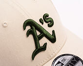 Kšiltovka New Era - MLB League Essential 9FORTY - Oakland Athletics - Stone / Dark Green