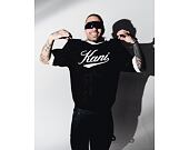 Triko Karl Kani - Cursive Varsity Crochet Boxy T-Shirt - Black
