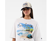 Triko New Era - Branded Beach Graphic Oversized Tee - White