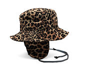 Klobouk Kangol - Interlock Earfap Bucket - Leopard Tan