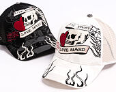 Kšiltovka Ed Hardy - Unisex Live Fast Love Hard 5 Panel Trucker Cap - White