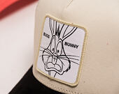 Kšiltovka Capslab - Looney Tunes Trucker - Bugs Bunny Line Art Suede Visor - Off White / Black