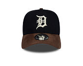 Kšiltovka New Era - MLB Suede Visor 9FORTY A-Frame - Detroit Tigers - Navy / Chestnut Brown