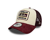 Kšiltovka New Era - Branded Cord Visor 9FORTY A-Frame Trucker - Maroon / Stone
