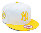 Kšiltovka New Era New York Yankees White/Yellow Pop Leabas Snapback