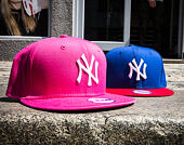 Dětská kšiltovka New Era 9FIFTY Kids MLB League Basic New York Yankees Snapback Pink / White