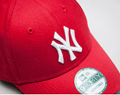 Kšiltovka New Era 9FORTY MLB League Basic New York Yankees Strapback Scarlet / White